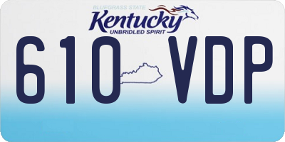 KY license plate 610VDP