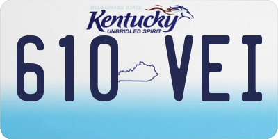 KY license plate 610VEI