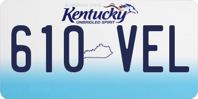 KY license plate 610VEL