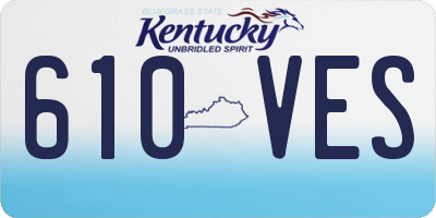 KY license plate 610VES