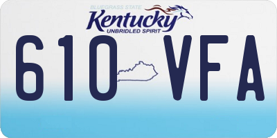KY license plate 610VFA