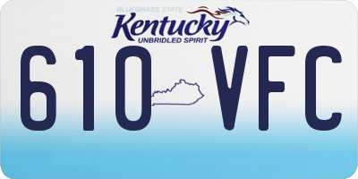 KY license plate 610VFC