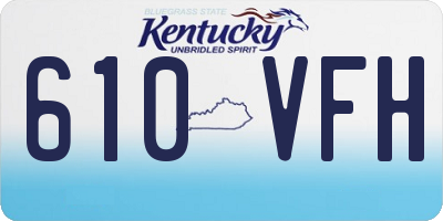 KY license plate 610VFH