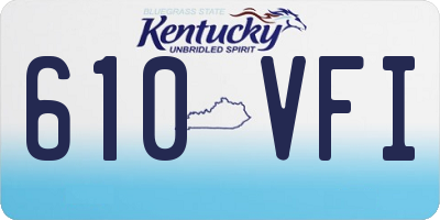 KY license plate 610VFI