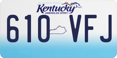 KY license plate 610VFJ