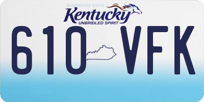 KY license plate 610VFK