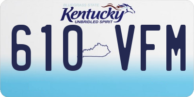 KY license plate 610VFM