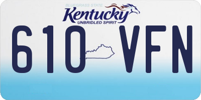 KY license plate 610VFN