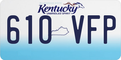 KY license plate 610VFP