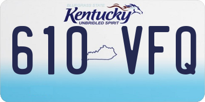 KY license plate 610VFQ