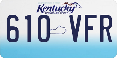 KY license plate 610VFR