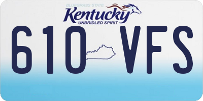 KY license plate 610VFS