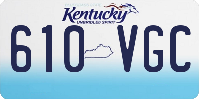KY license plate 610VGC