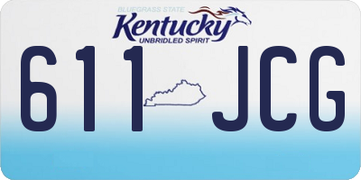 KY license plate 611JCG