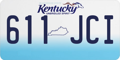 KY license plate 611JCI