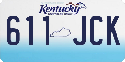 KY license plate 611JCK