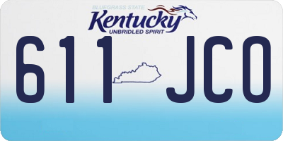 KY license plate 611JCO