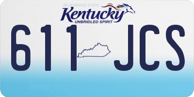 KY license plate 611JCS