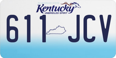 KY license plate 611JCV