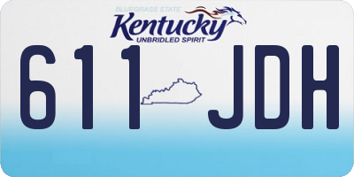 KY license plate 611JDH