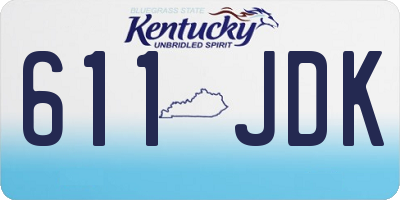 KY license plate 611JDK