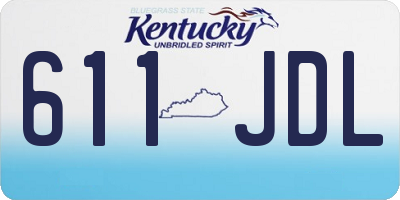 KY license plate 611JDL
