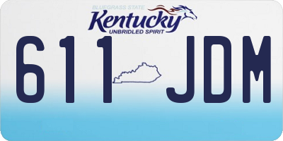 KY license plate 611JDM