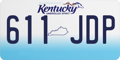 KY license plate 611JDP