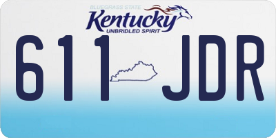 KY license plate 611JDR