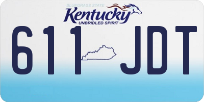 KY license plate 611JDT