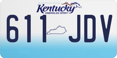 KY license plate 611JDV