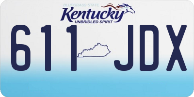 KY license plate 611JDX