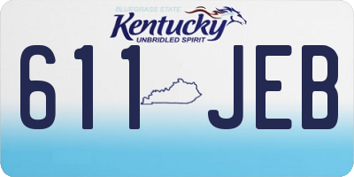 KY license plate 611JEB