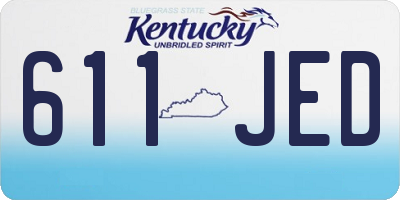 KY license plate 611JED