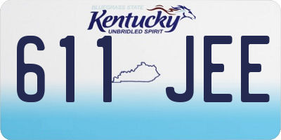 KY license plate 611JEE