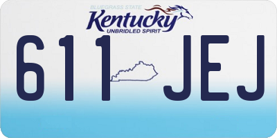 KY license plate 611JEJ