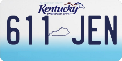 KY license plate 611JEN