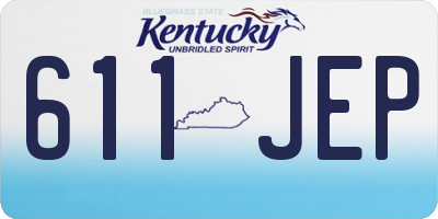 KY license plate 611JEP