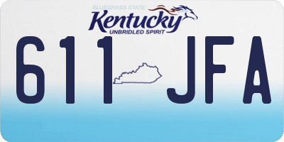 KY license plate 611JFA