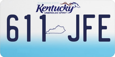 KY license plate 611JFE