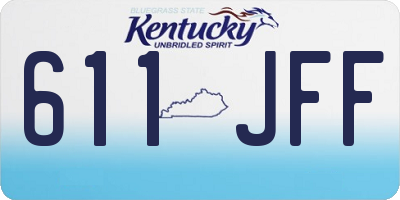 KY license plate 611JFF