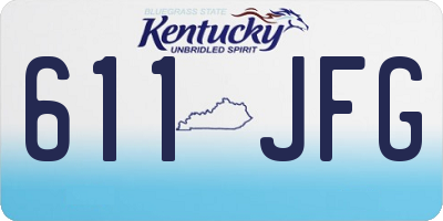 KY license plate 611JFG