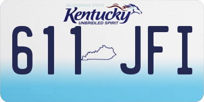 KY license plate 611JFI