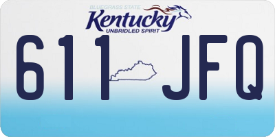 KY license plate 611JFQ