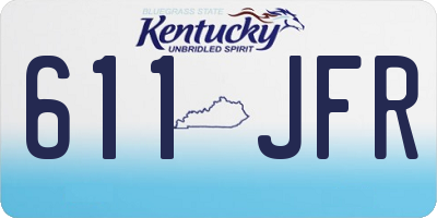 KY license plate 611JFR