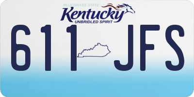 KY license plate 611JFS