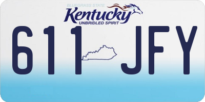 KY license plate 611JFY