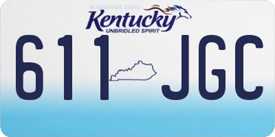 KY license plate 611JGC
