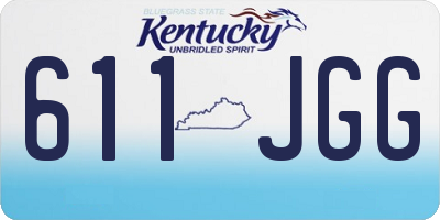 KY license plate 611JGG