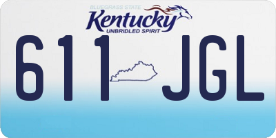 KY license plate 611JGL